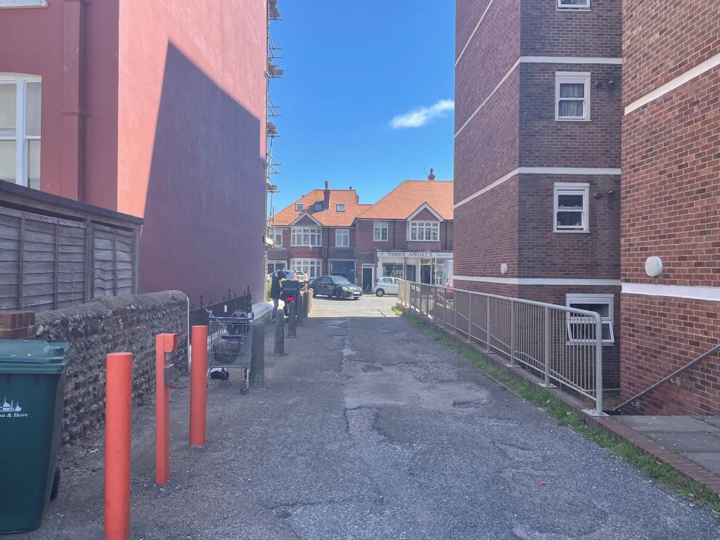 Lot: 36 - FREEHOLD LOCK-UP GARAGE JUST OFF HOVE SEAFRONT - view of access from Hove Street